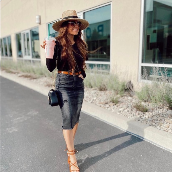risen Dresses & Skirts - Size Small Black Distressed Denim Skirts